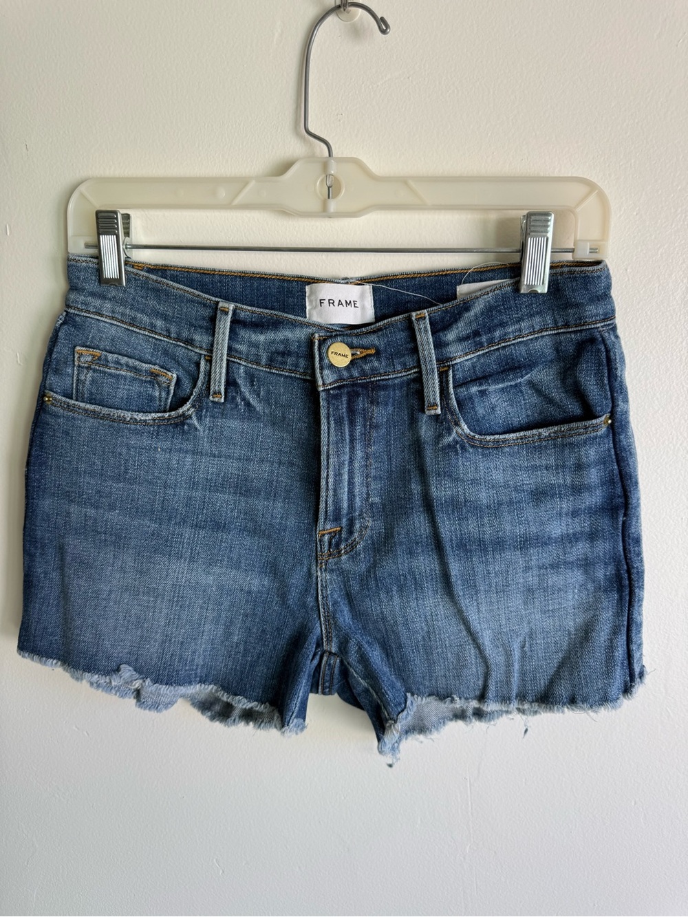 Frame Le Cutoff Denim Midrise Shorts size 27